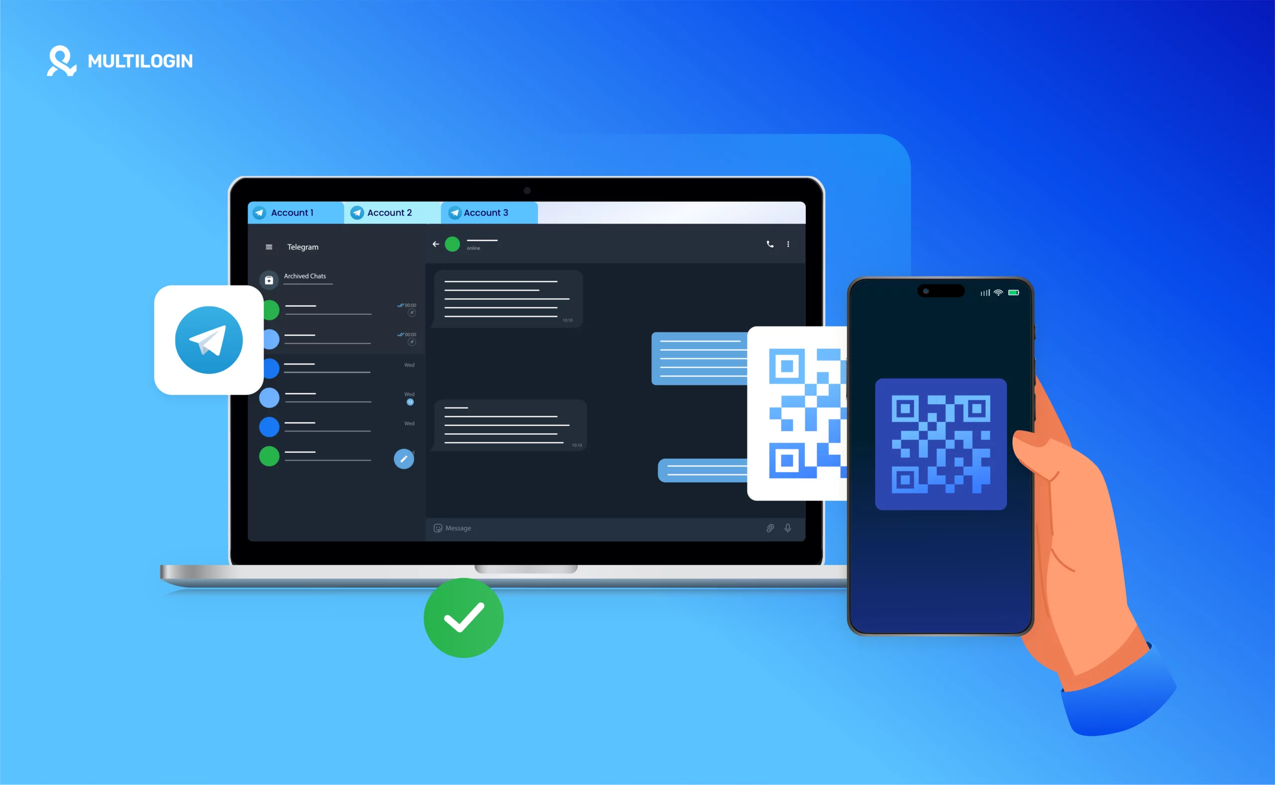 Telegram single/double check